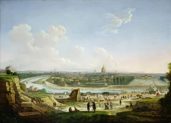 1818年のシャイヨットヒルからのパリの全景