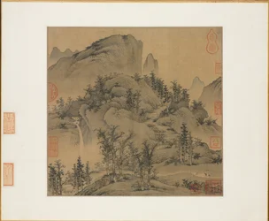 秋山の旅人、1300年代前半。