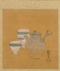 Album of Seasonal Themes：Peasant with Basket、1847のリーフ。