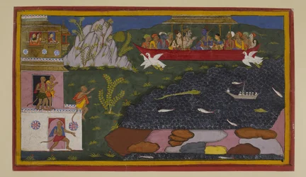 ラーマはシーターに彼らの過去を見せる。