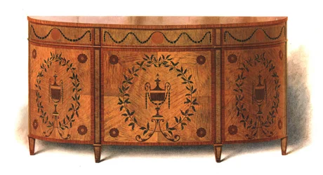 サテン材の便器、1908年。