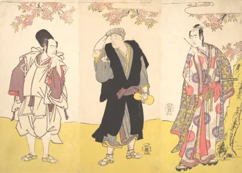 歌舞伎 あｃとｒｓ 市川 やおぞ イイイ、 尾上 松助 位、 案ｄ 沢村 ソジュろ イイイ、 １１ｔｈ 門ｔｈ、 １７８６。