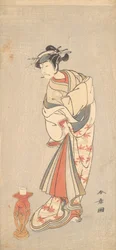 女役の俳優市川団十郎 5 世、1772 年。
