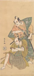 武士役の二代目俳優市川彌生。 1765年。