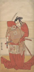 五代目役者石川團十郎 抜刀を手にしばろくを演じる… 1781年。