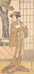 花魁役の俳優・瀬川菊之丞三代目。 1780年。