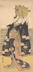 白菊の幽霊の役割を果たした初代中村仲蔵。 1778年。
