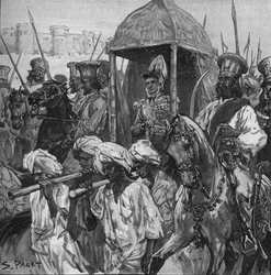 完全なユニフォームのネイピアは、壮大なパラクインでハイデラバードに生まれました、1902