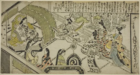 「十二話浄瑠璃物語」より、義経と浄瑠璃姫との出会い