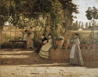 正午過ぎに（パーゴラ）（油彩・キャンバス