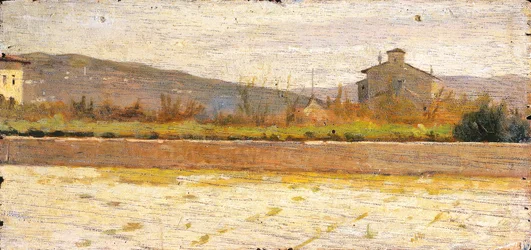 モディリアーナの風景」シルベストロ・レガ（1826-1895）作