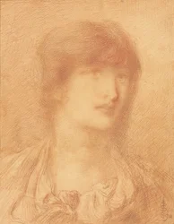 若い女の子の頭、1890