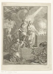 家長アブラハムと真実の寓話的なタイトル ページ タイトルページ: Arnold Hoogvliet, Abraham the Patriarch, in XII Boeken, s.a.