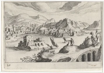 川の谷の街並み 南欧の風景（連載タイトル） Topographia variarum regionum (シリーズタイトル)