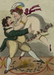 ニュー・ジャーマン・ワルツ、1818年頃（手描きのエッチング）