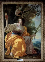 シモン・ヴーエ（1590-1649）の絵画「慈愛のアレゴリー像（元は信仰）」 17世紀。寸法1.9×1.3メートル