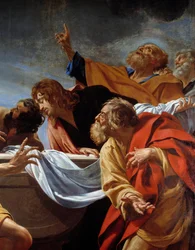 聖母の墓のアポトルたち シモン・ヴーエ（1590-1649）による絵画の詳細 17世紀 パリ、シャンゼリゼ通りのノートルダム寺院