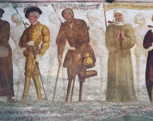 若者、乞食、尼僧と一緒にいる死（『死の舞踏』より抜粋