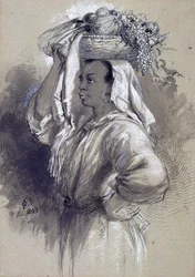 「果物を持つ少女」、1849