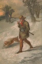 ウッドマンと彼の犬、1862。