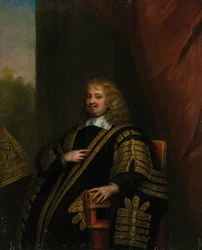サー・エドワード・ハイド、クラレンドン伯爵 (1609-1674) の肖像。
