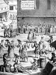 カップアンドボールフェア、17世紀のフランス、ルイ14世の治世中の1882〜1884年。