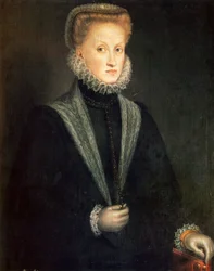 オーストリアのアンナ、スペインのフィリップ2世とポルトガルの女王の配偶者、1573年。