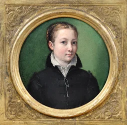 ソフォニスバ・アングイッソラ（1532-1625年頃）の絵画「自画像」。