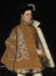 アレッサンドロ・ファルネーゼ公子（1545-1592）、後のパルマおよびピアチェンツァ公の肖像
