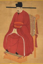 宋の仁宗皇帝（絹本著色・掛軸）