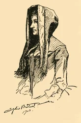 元の衣服から取られたCamletフード、c1702、1903、1937。