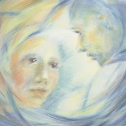 出会い, 2002 (紙にパステル)
