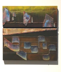 The Word, 2007 (パネル、銅、金糸、鉛、スレート、サンドペーパー、顔料)