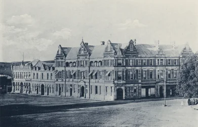 プレトリア、イーストサイドの教会広場（モノクロ写真