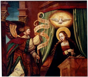 受胎告知」、c1520。