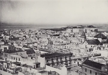 カディス：タビラの塔からの全景（モノクロ写真