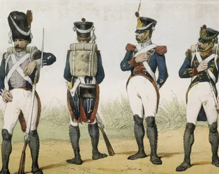 DE SOTTO, Serafin Maria, Earl of Clonard (1793 - 1862).スペイン幼年・少年・騎兵武器組織史。1851 - 1859.スペインのフェルディナンド7世治世下の歩兵。擲弾兵、ライフル兵、軍曹、シャスール（1815年～1820年）。エングレーブ