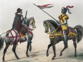 DE SOTTO, Serafin Maria, Earl of Clonard (1793 - 1862).スペイン幼年・少年・騎兵武器組織史。1851 - 1859.スペインのフィリップ2世時代の騎兵隊。「Heraldo de caballeria"（騎兵隊の紋章）と "hombre de armas"（騎兵隊の紋章）。