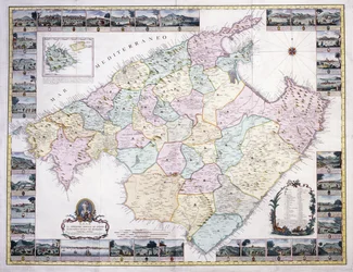 マヨルカ島の地図、1785年