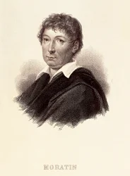 スペインの作家、レアンドロ・フェルナンデス・デ・モラティン（1760-1828）の肖像。19世紀のエングレーヴィング。マドリッドのロマンティック美術館。