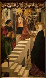 寺院での聖母の提示ブルゴスの巨匠（1465～1490年に活躍）による絵画、スペイン美術
