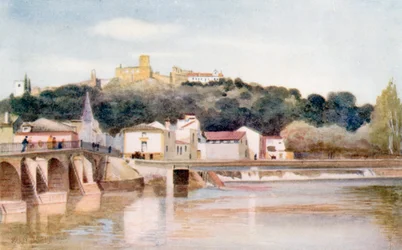 トマールの町（カラーリトグラフ）