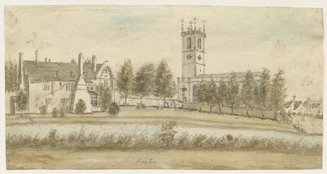バートンアポントレント修道院：水彩画、nd [c 1795]（絵画）