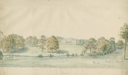 キャンウェルホール：色付きの鉛筆画、nd [1762-1802]]
