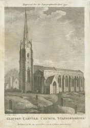 クリフトンキャンプヴィル教会：彫刻、nd [1790]