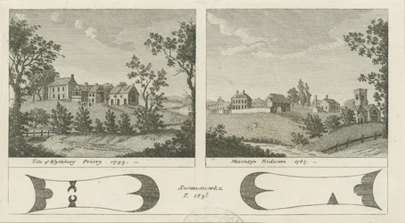 Mavesyn Ridware-ブライスベリー修道院のサイト：彫刻、1795年