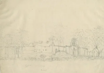 ラスホール城-ホール：鉛筆画、nd [1762-1802]（図面）