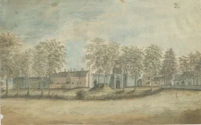 Rushall Castle - Hall：水彩画、nd [1791]
