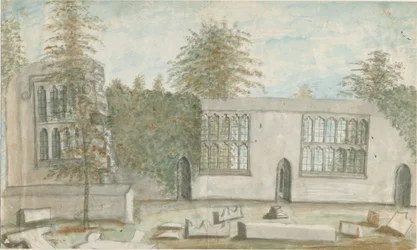 Tixall Hall：水彩画、nd [1762-1802]