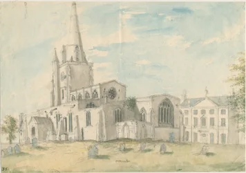 アトックスゼター教会[旧]：水彩画、nd [1794]